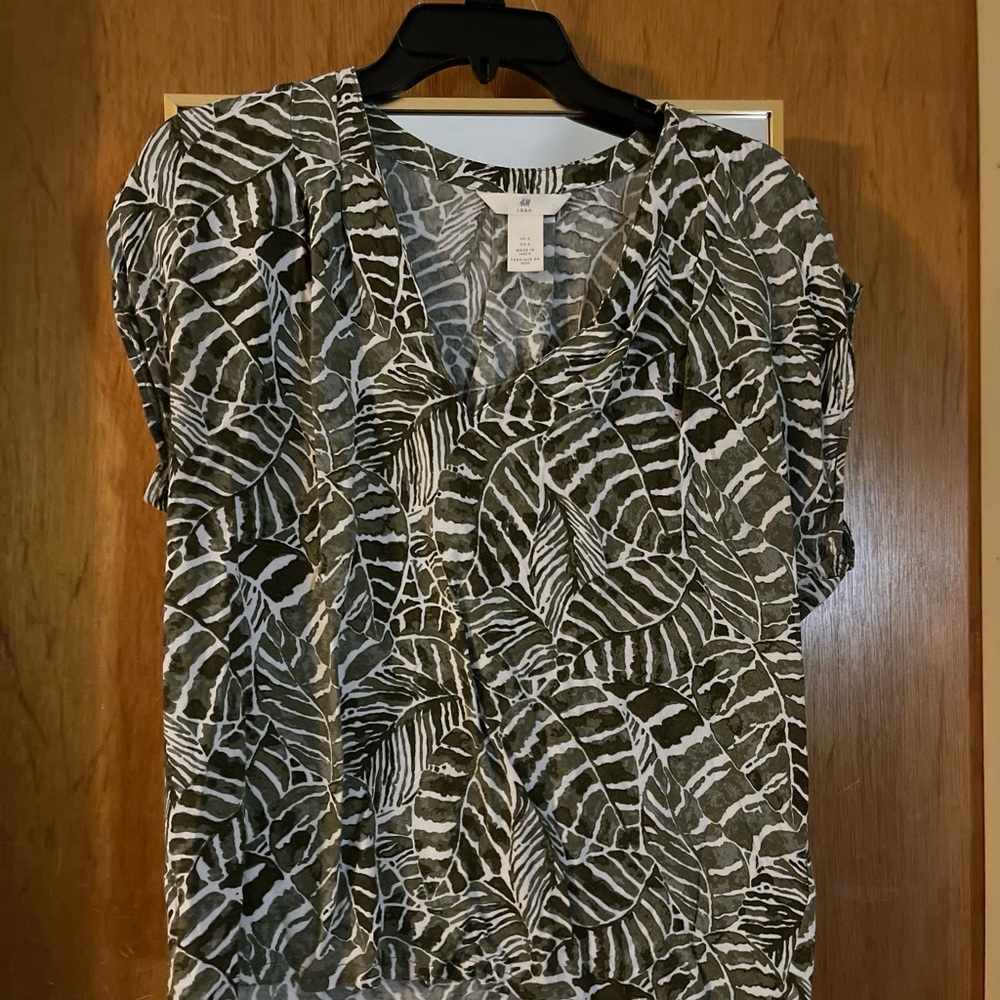 H&M Palm Leaf Blouse
